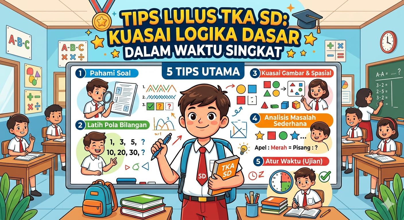 Tips Lulus TKA SD Kuasai Logika Dasar dalam Waktu Singkat